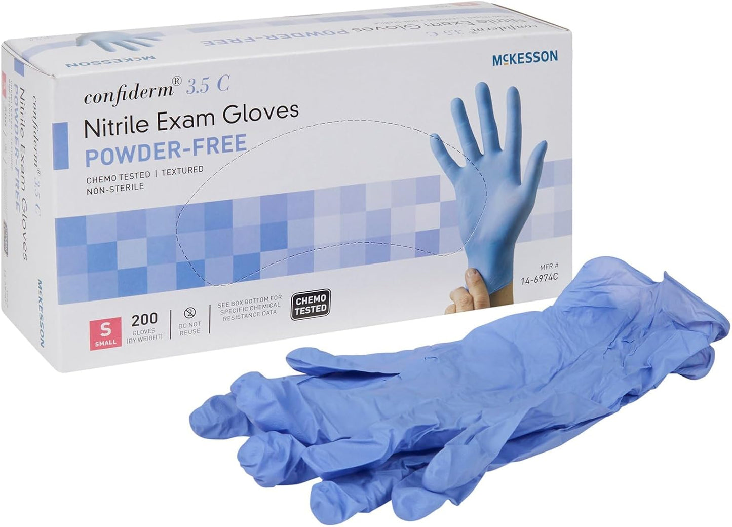 McKesson Confiderm 3.5C Nitrile Exam Gloves for Clinical Use