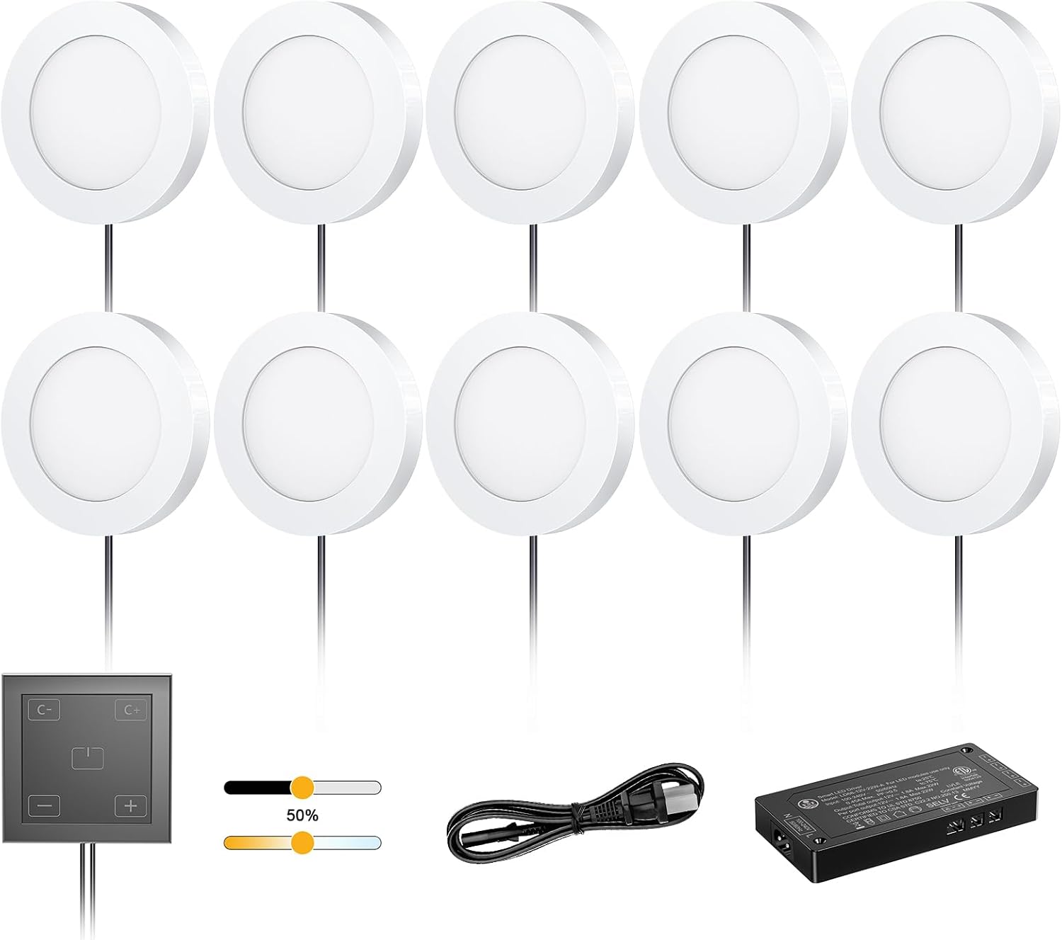 VST Under Cabinet Lights with Adjustable Brightness and Color