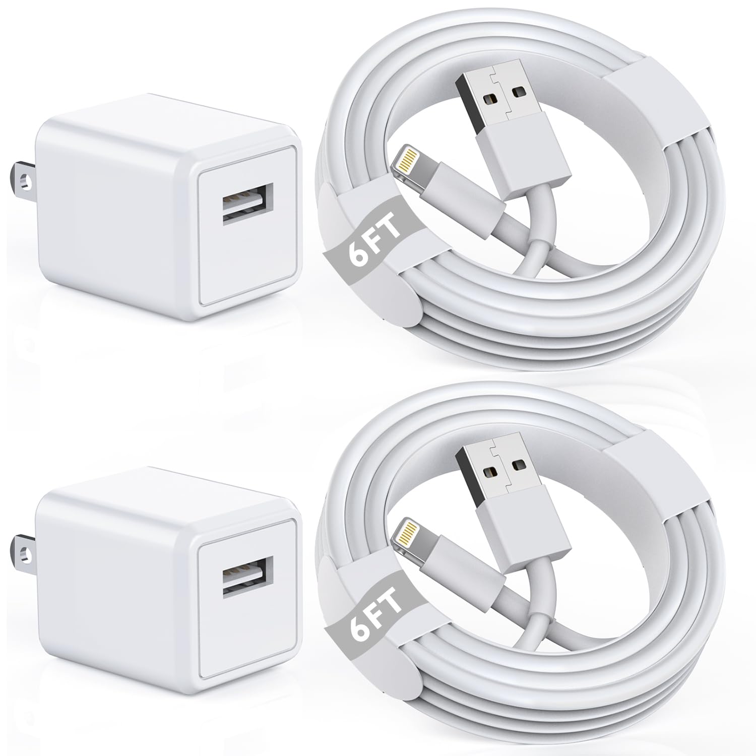 Fast Charge iPhone with MFi Certified Lightning Cable Set