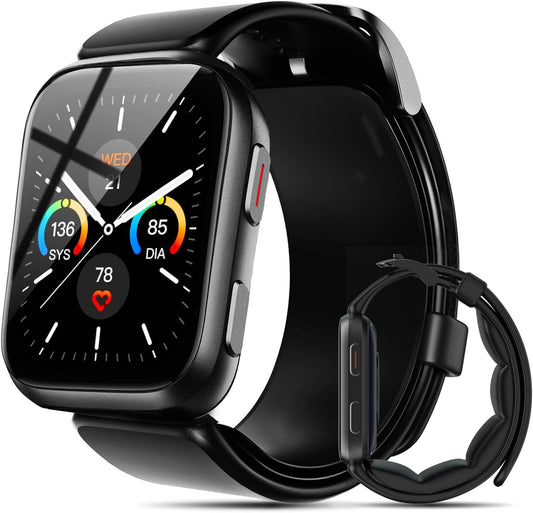 YHE Smart Watch Blood Pressure Monitor with Air Pump Cuff