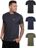 INTO THE AM Mens T Shirt with Logo - Soft Fitted Crew Neck Fade