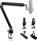 SUNMON Mic Stand Boom Arm - Stable Metal Mic Boom for Streaming
