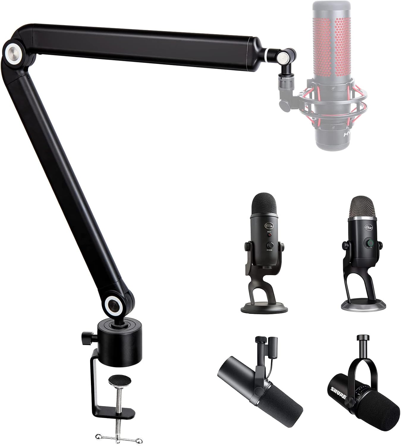SUNMON Mic Stand Boom Arm for HyperX QuadCast and More