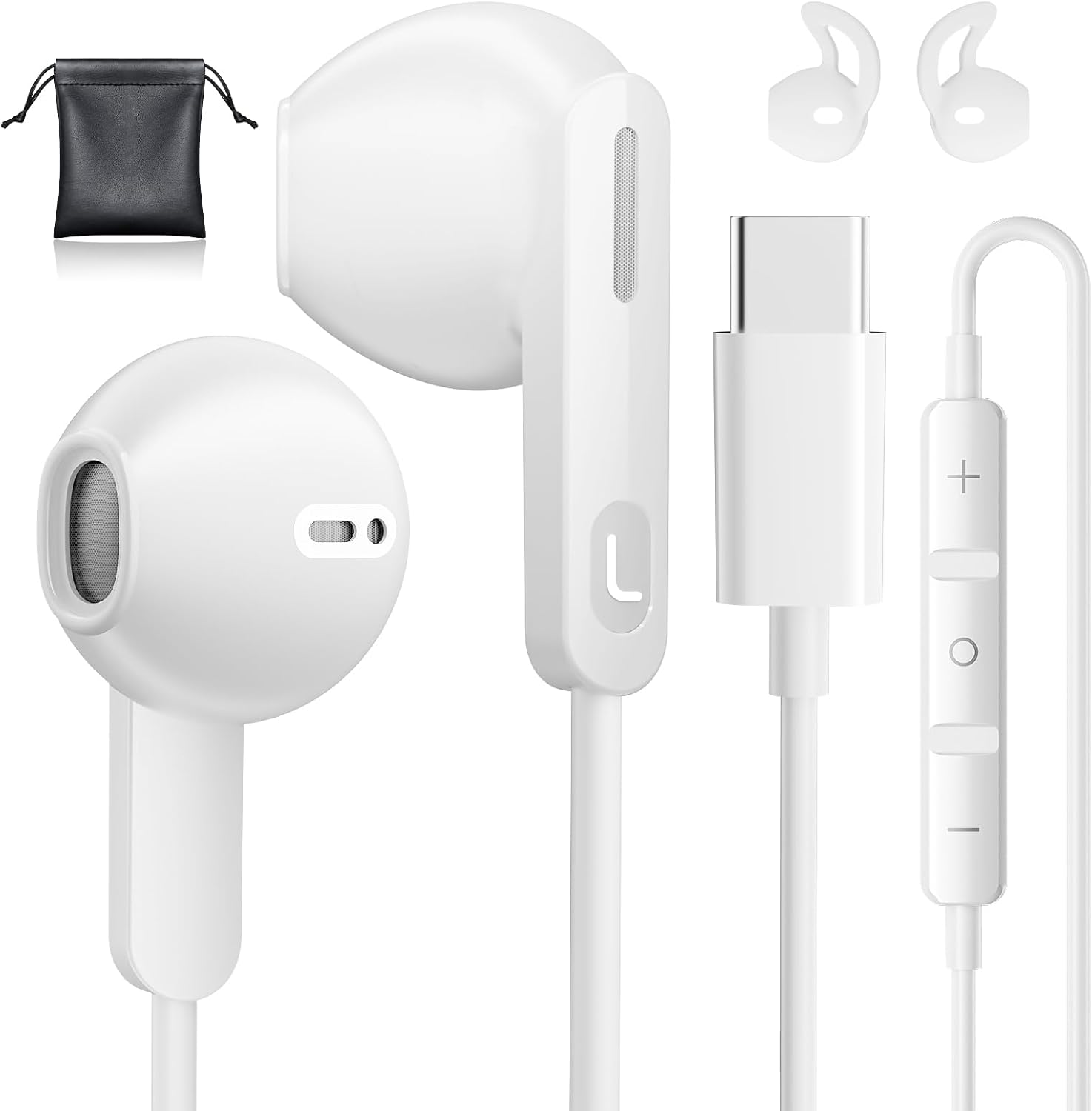 Noise Isolating USB C Earbuds for Android & iPhone