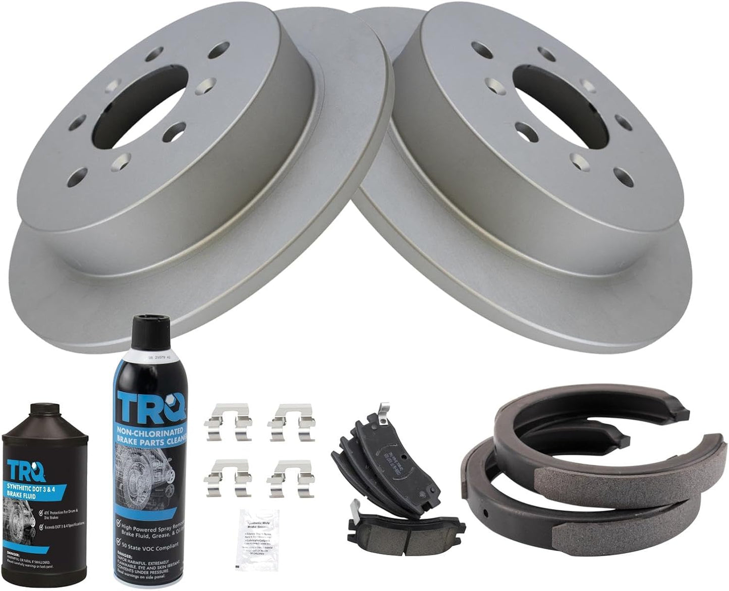 TRQ Rear Brake Pad & Rotor Kit for 2006-2010 Chevrolet Vehicles