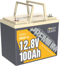 Power Queen 12V 100Ah LiFePO4 Battery Group 24 - Compact Long-Life