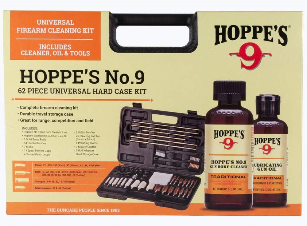 Hoppe's Deluxe Gun Cleaning Kit: 62 Piece Essential Set