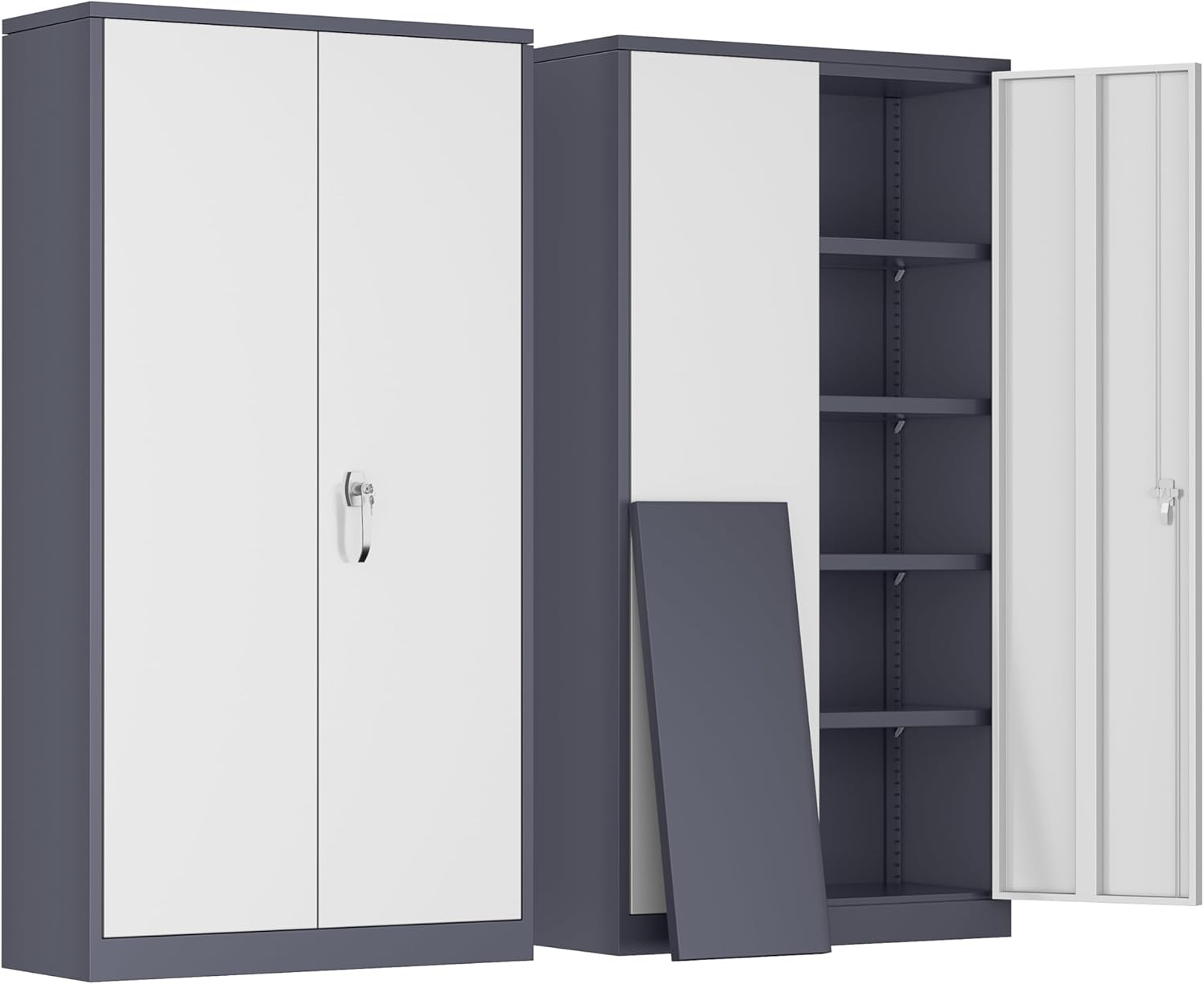 Greenvelly Metal Garage Storage Cabinet with Adjustable Shelves