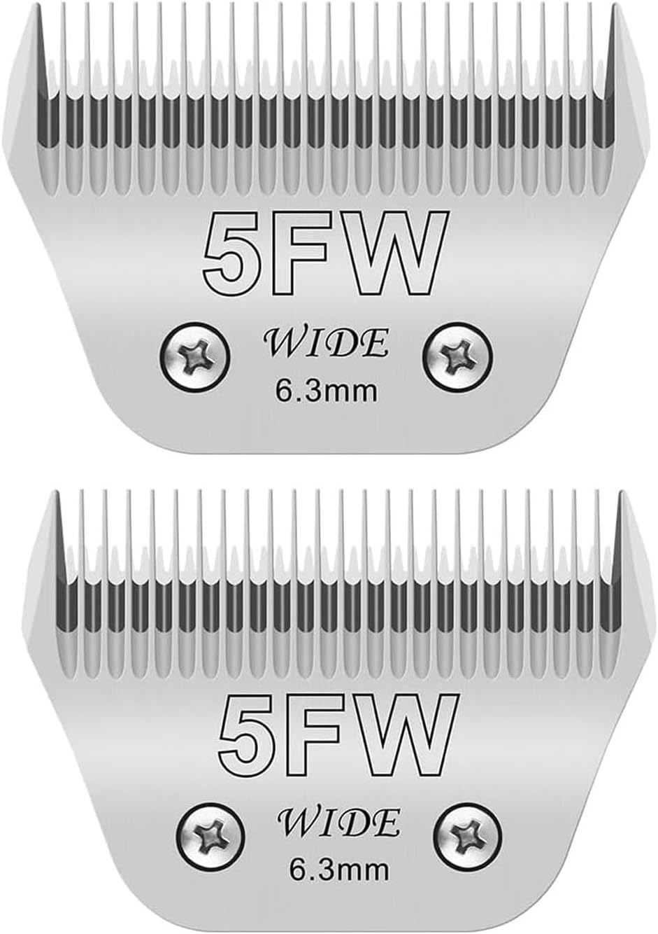 2PCS 5FW Wide Blades for Dog Grooming Clippers - Perfect Fit