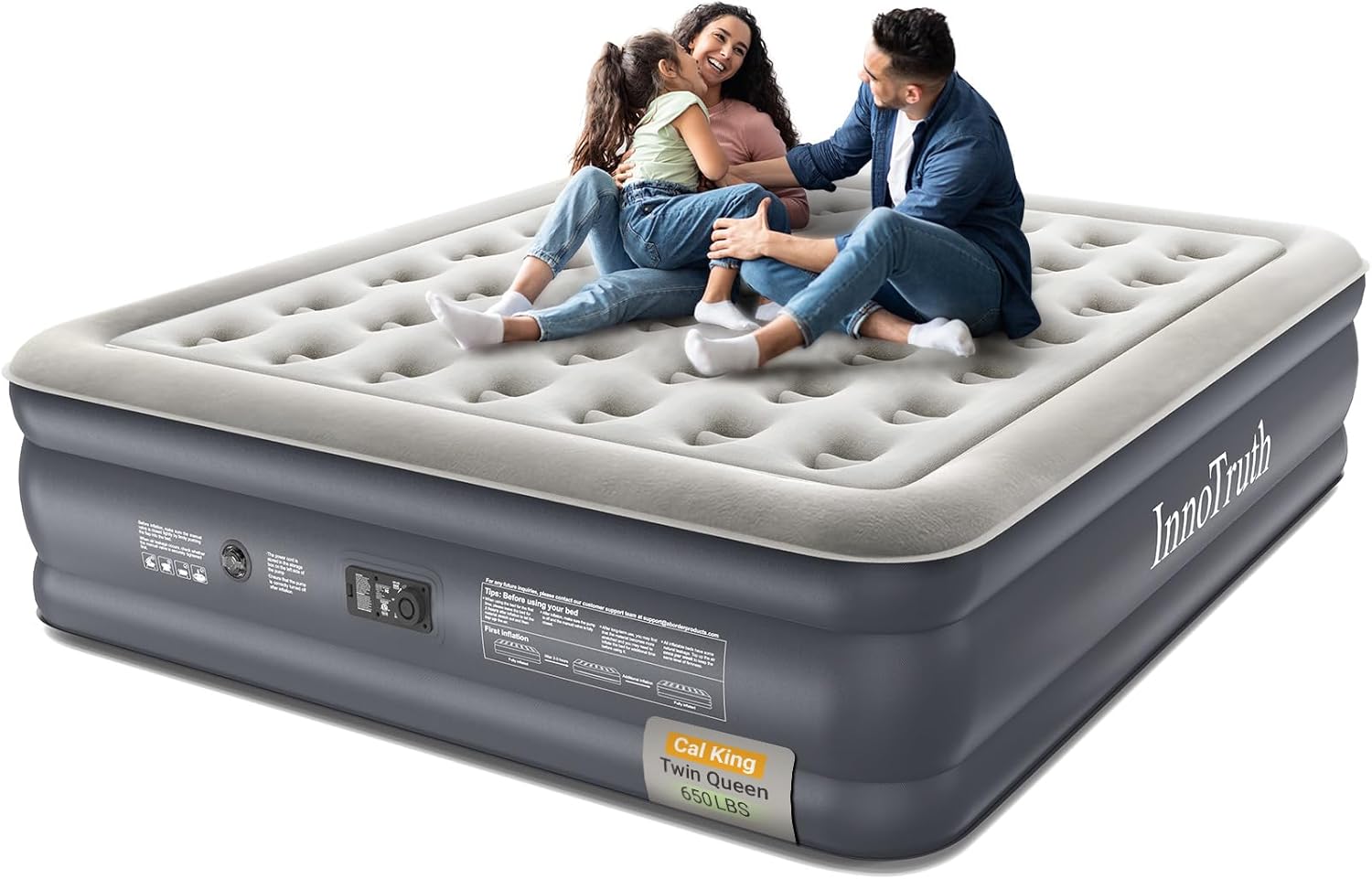 InnoTruth Cal King Air Mattress with Built-in Pump for Comfort