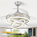 42 in Retractable Ceiling Fan with Light - Quiet DC Motor