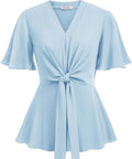 GRACE KARIN Women's Elegant V Neck Peplum Tops for Any Occasion