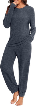 PrinStory Womens Pajama Sets Long Sleeve Pajamas - Cozy 2 Piece Lounge