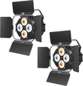 Stage Lights with Barn Doors COB LED Par Lights - Adjustable Warm