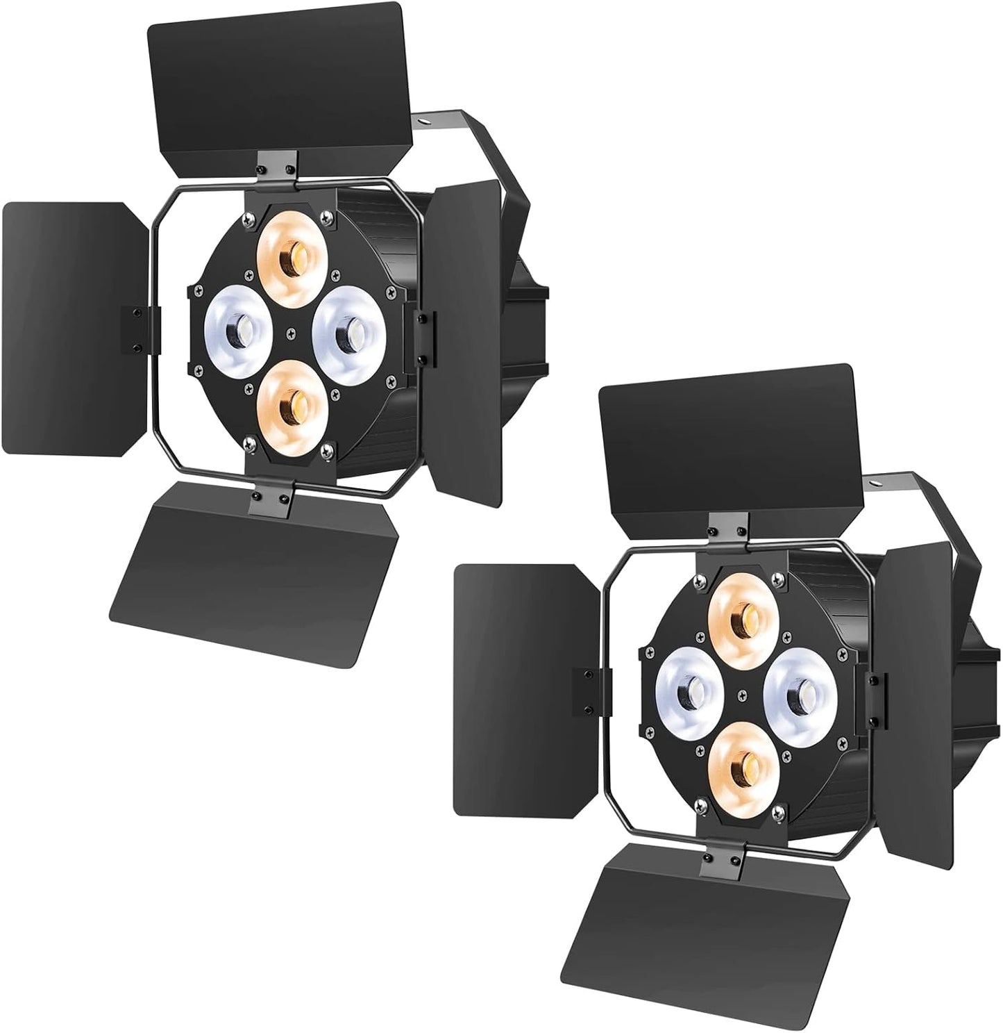 Stage Lights with Barn Doors for Events and Parties - 2 Packs