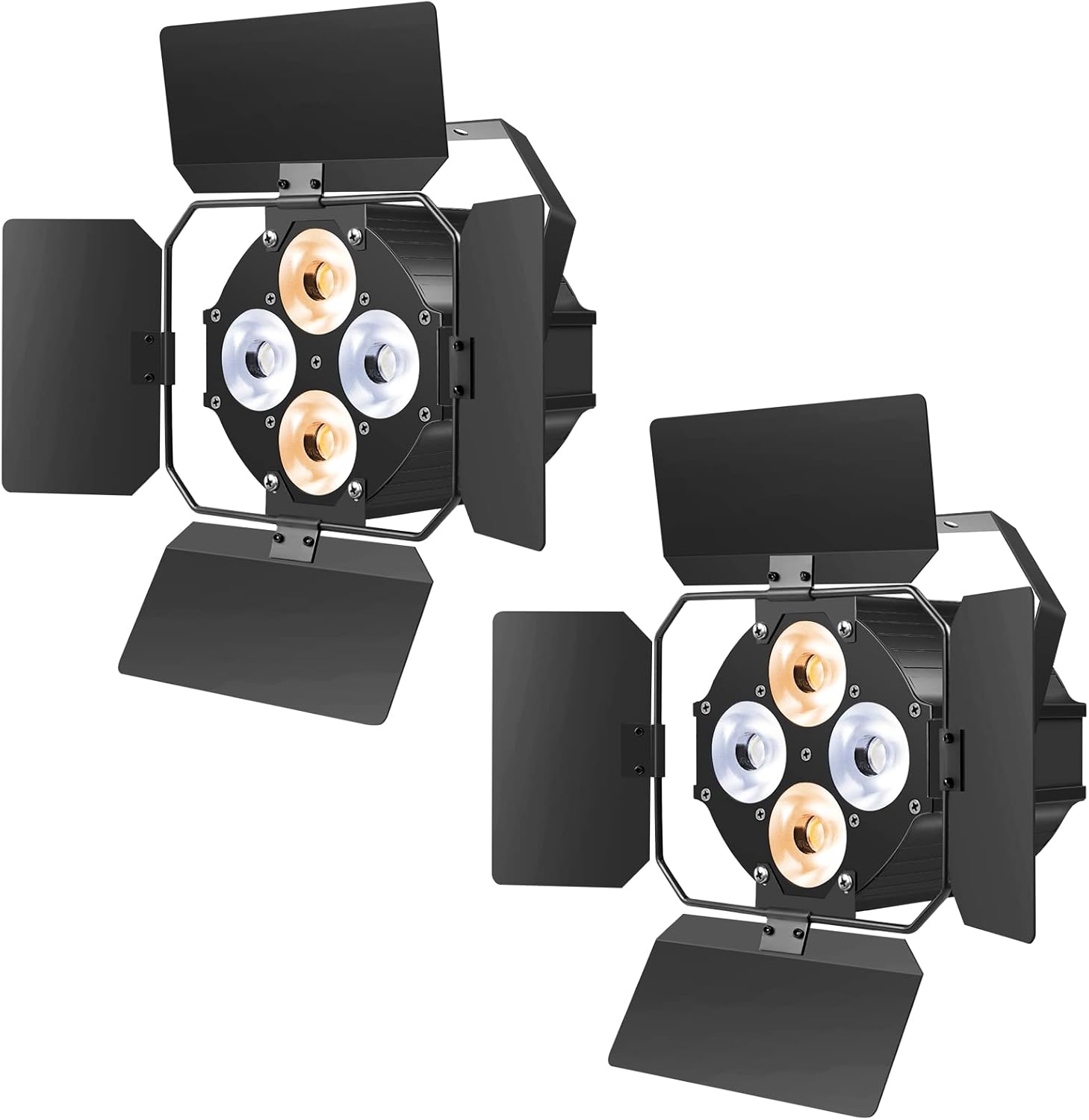 Stage Lights with Barn Doors for Events and Parties - 2 Packs
