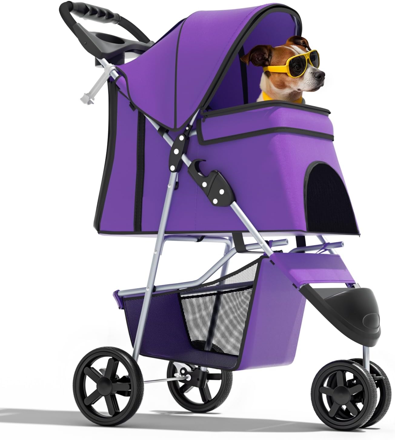 Magshion 3-Wheel Pet Stroller for Small & Medium Pets