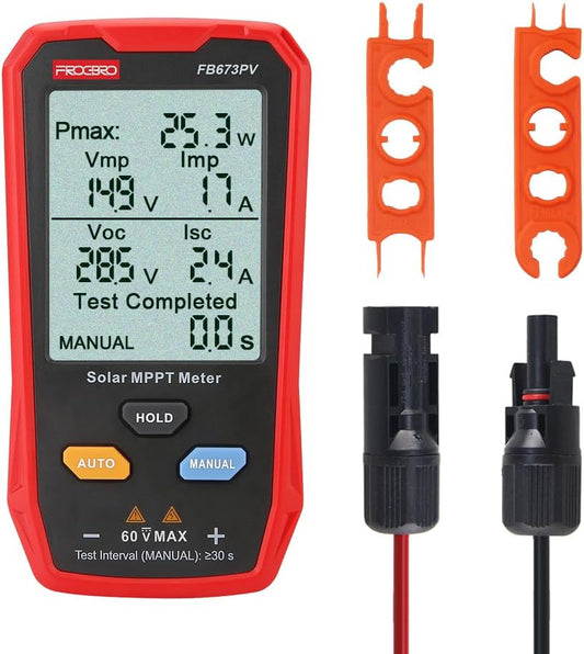 FrogBro Solar Panel Tester Meter for Efficient PV Testing