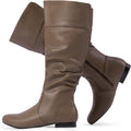 Wide Calf Knee High Pull On Winter Boots for Women - Stylish & Warm