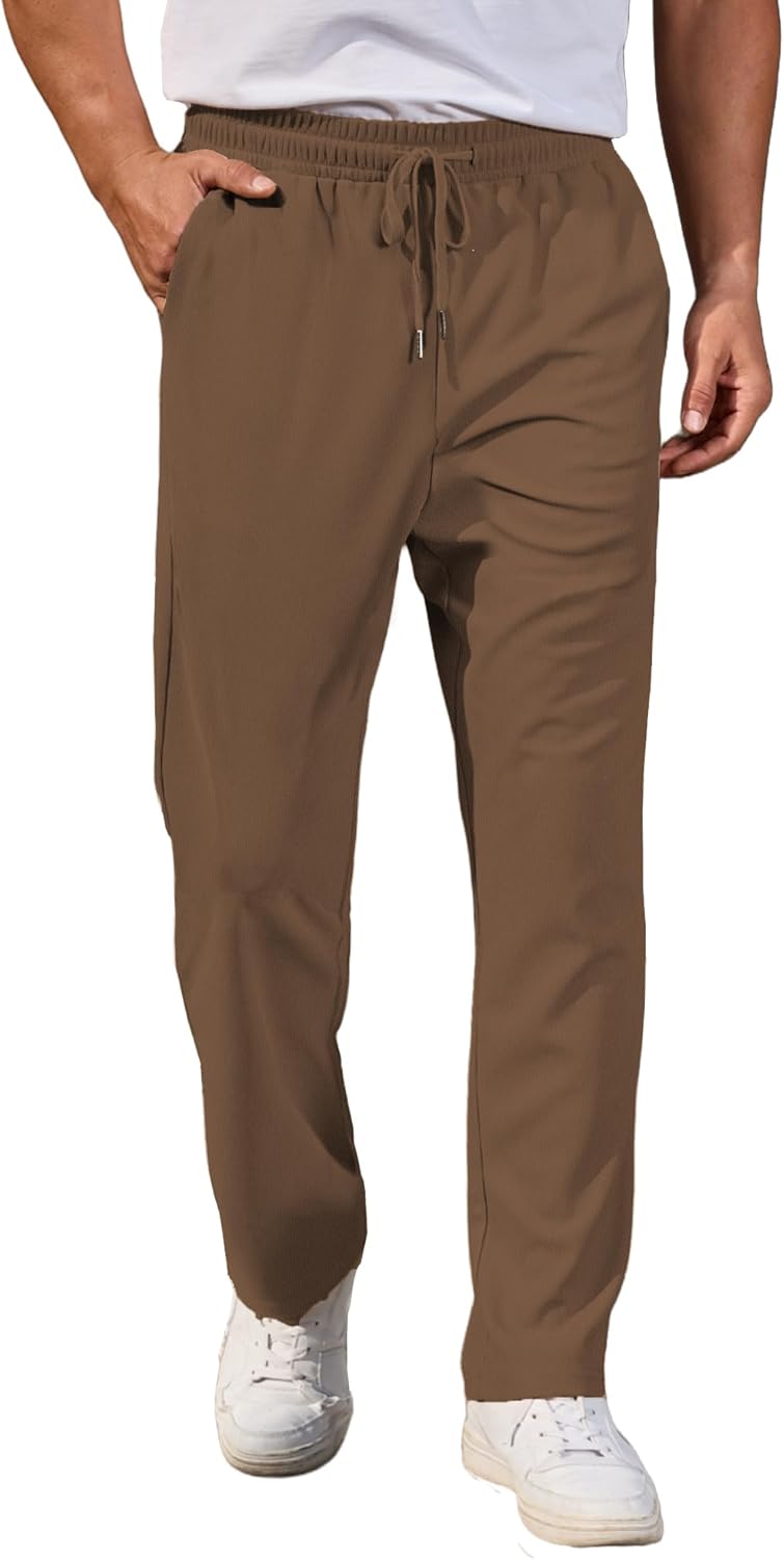 COOFANDY Lightweight Waffle Knit Joggers