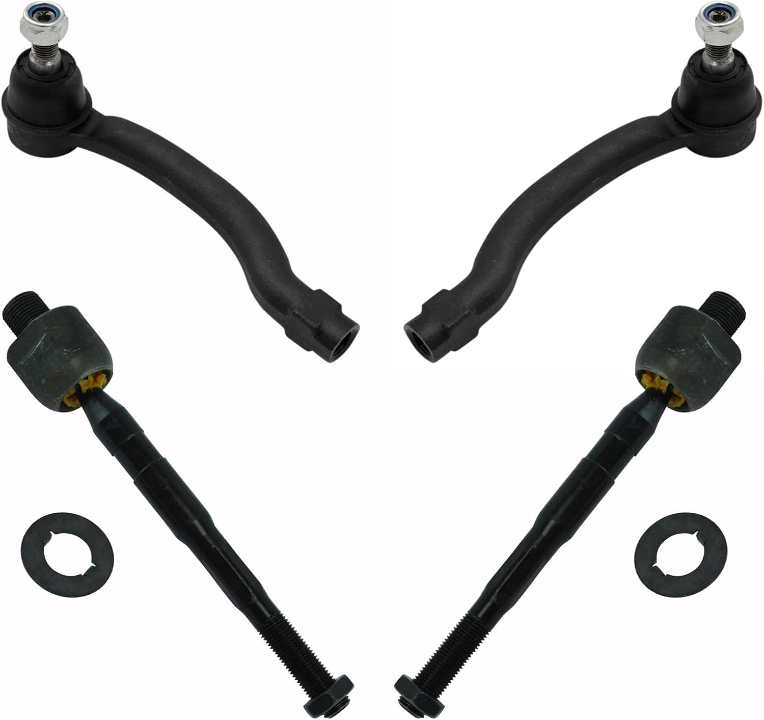 TRQ Front Tie Rod Set for 2009-2015 Honda Pilot Vehicles