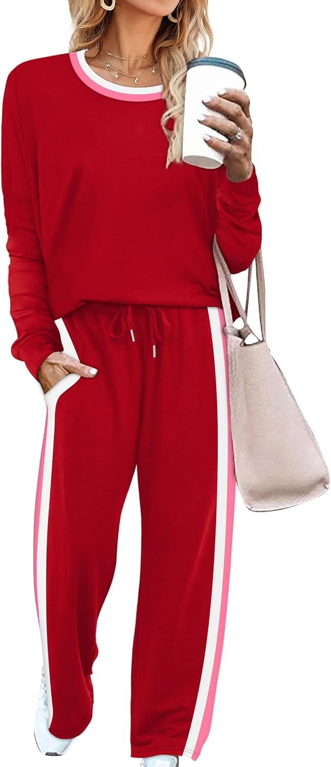 WIHOLL 2 Piece Lounge Sets for Women with Pockets and Comfort