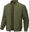 BGOWATU Men's Windproof Quilted Bomber Jacket - Warm, Lightweight
