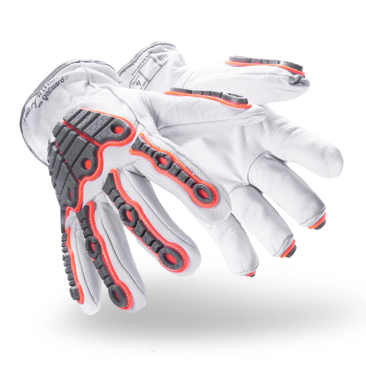 HexArmor Cut-Resistant Impact Protection Leather Work Gloves
