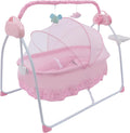 Portable Baby Swing Pink Stand - Foldable Electric Rocker for Infants