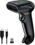 2D Wireless Barcode Scanner - Handheld 2.4G Reader for PC