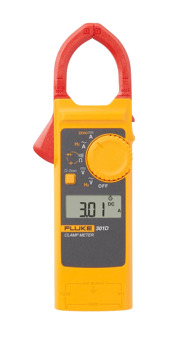 Fluke 301D/ESP Clamp Meter: Slim Design for 600A Measurements