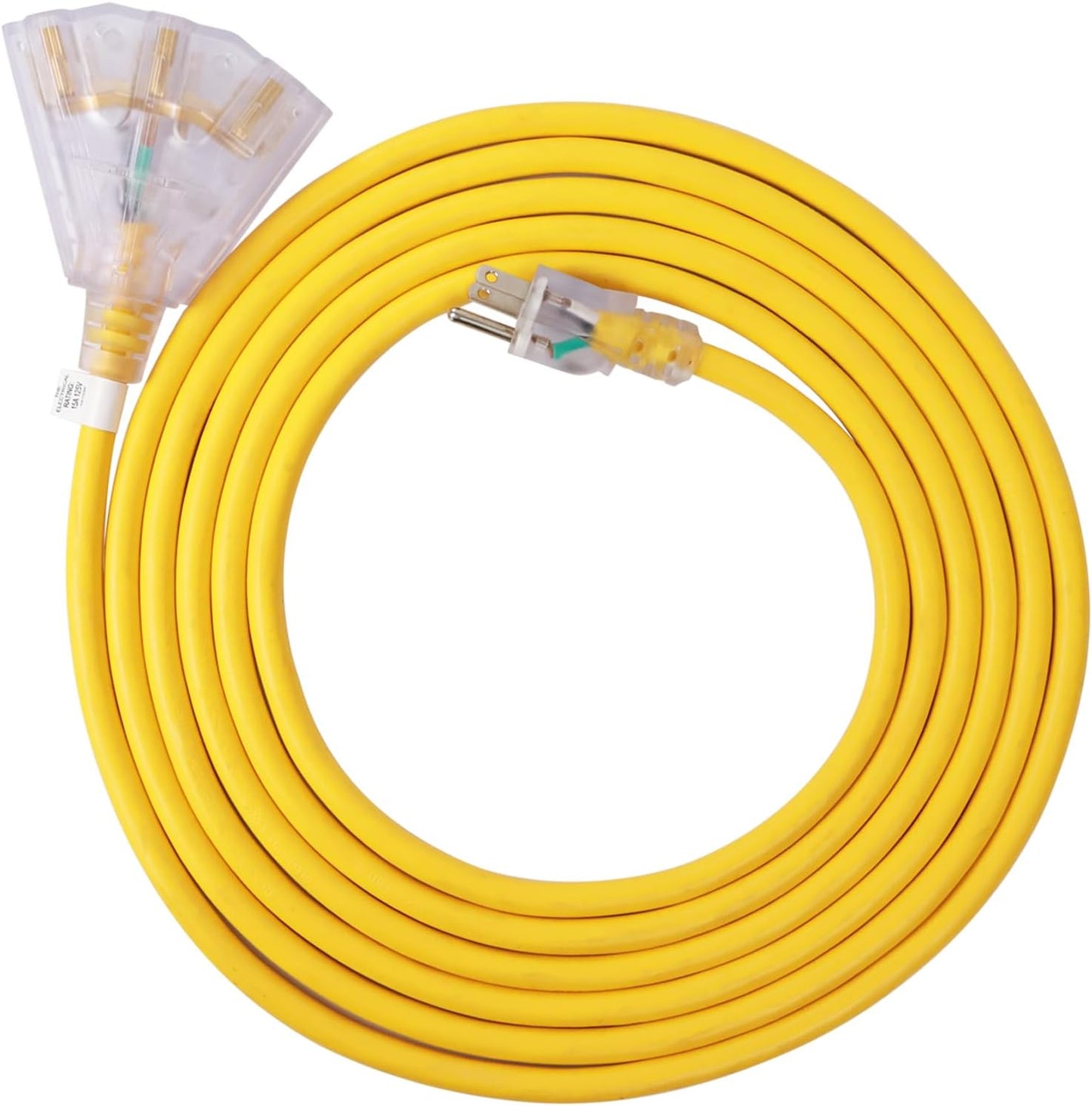 EP 50 Ft Lighted Outdoor Extension Cord with 3 Outlets