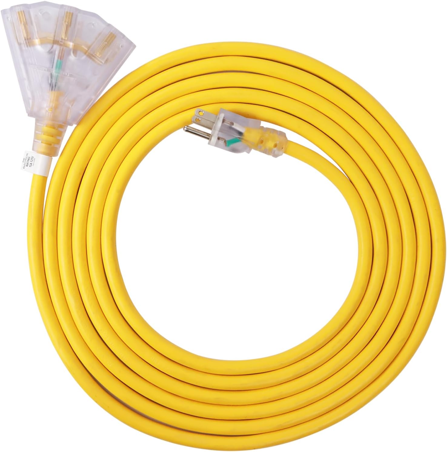 EP 50 Ft Lighted Outdoor Extension Cord with 3 Outlets