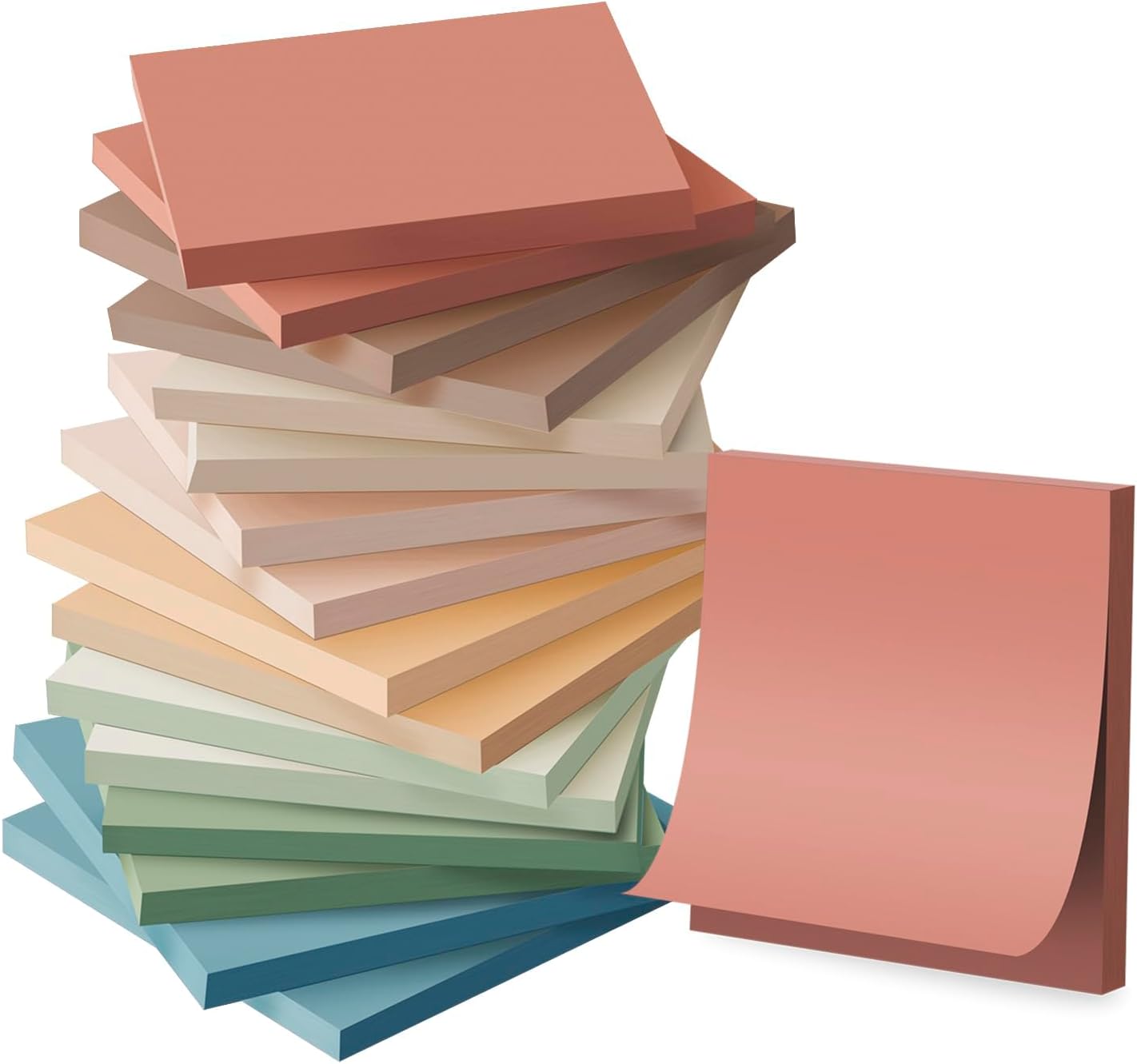 16-Pack Vintage Sticky Notes 3x3, Eco-Friendly, Easy Post Kozerite
