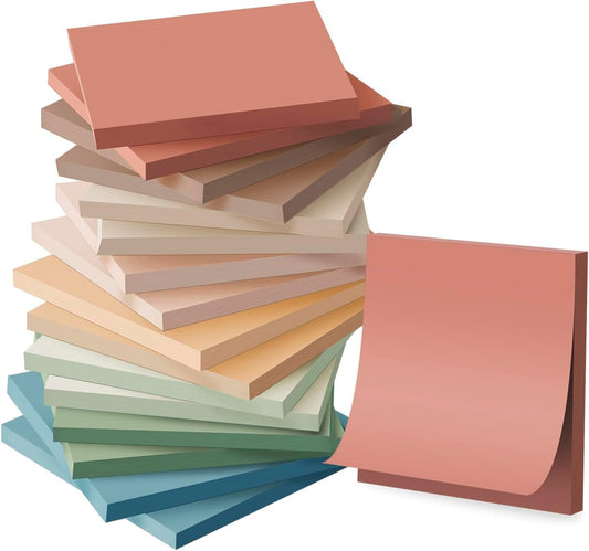 16-Pack Vintage Sticky Notes 3x3, Eco-Friendly, Easy Post Kozerite
