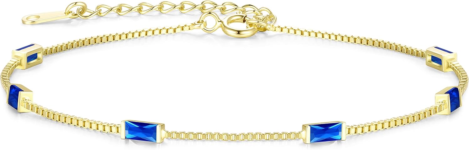 Elegant Birthstone Bracelets for Women in 925 Sterling Silver
