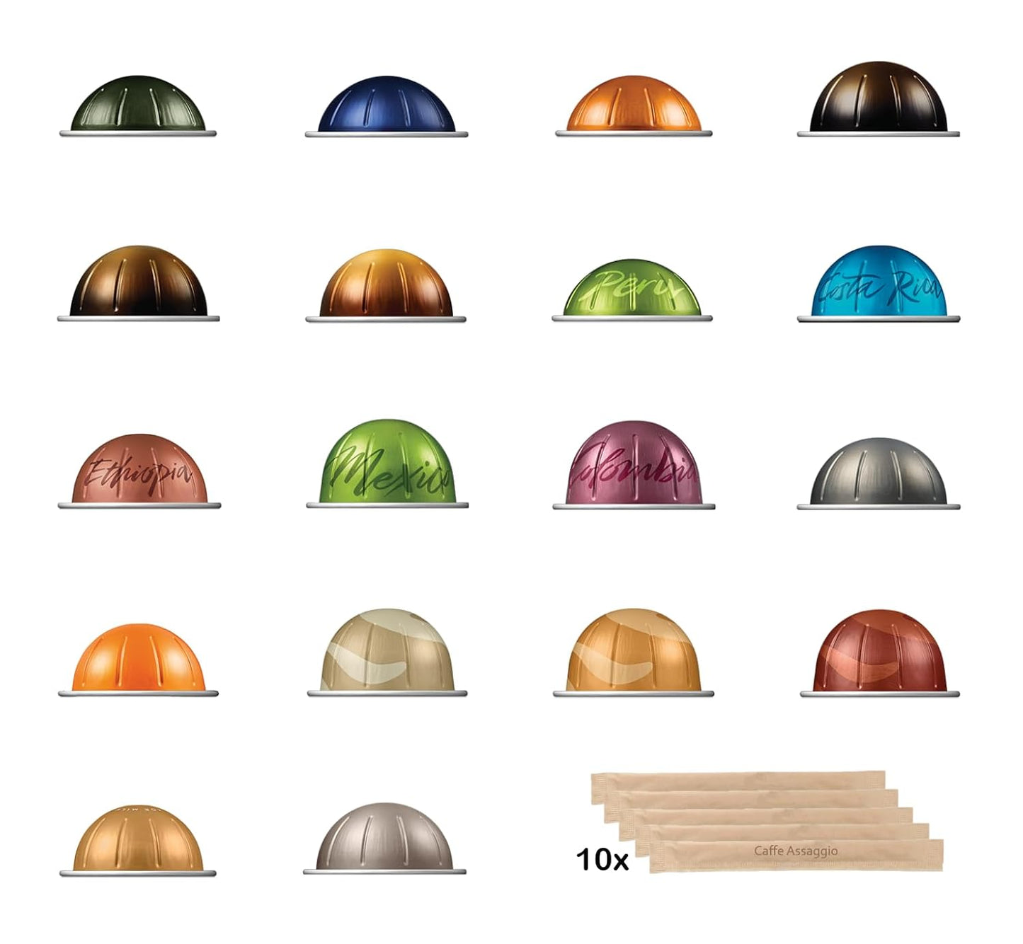 Variety Pack with 18 Pods Compatible with Nespresso Vertuo