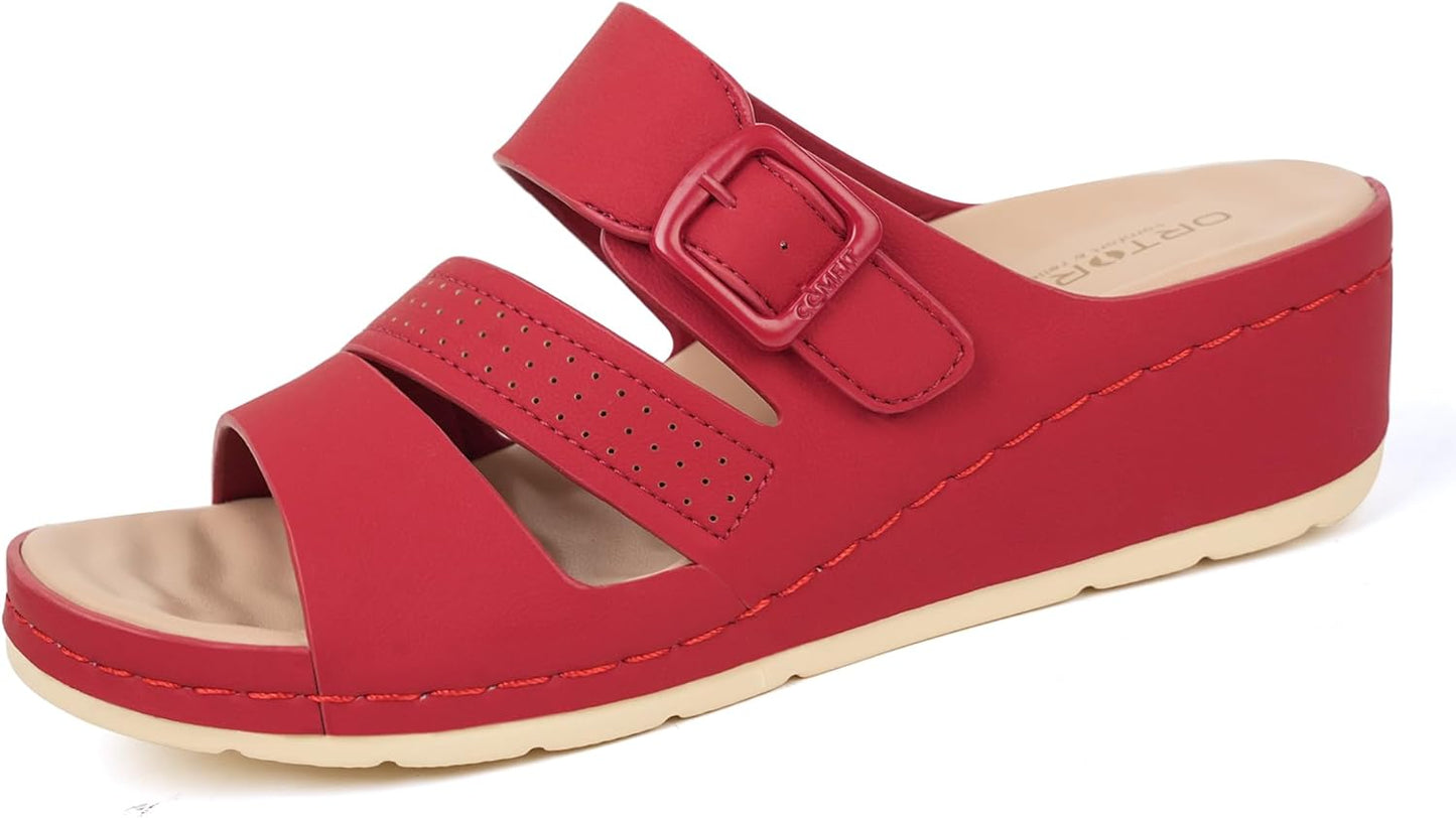 Women Arch Orthotic Support Comfort Slides for All-Day Relief