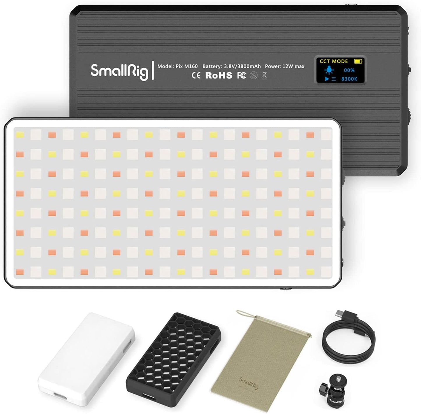 SmallRig Pix M160 RGB Video Light: Versatile 12W LED Panel