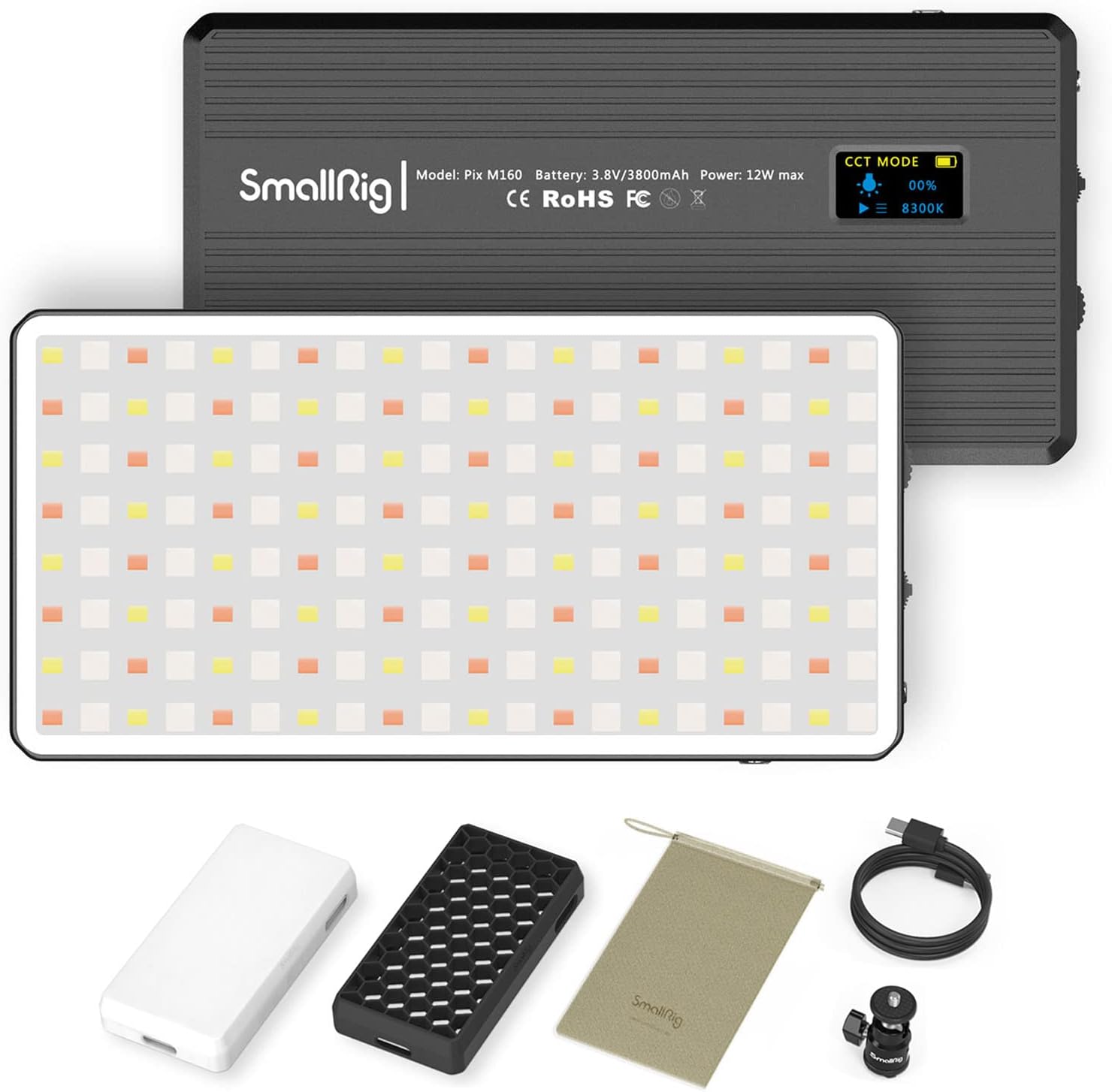 SmallRig Pix M160 RGB Video Light: Versatile 12W LED Panel
