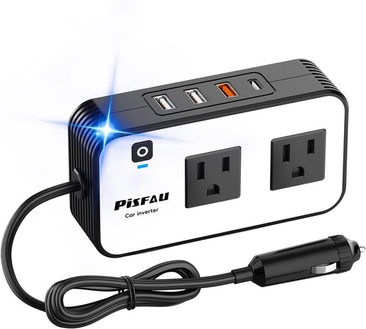200W Car Power Inverter: Fast Charge On-the-Go!