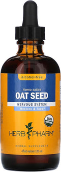 Herb Pharm Organic Alcohol-Free Oat Seed Glycerite for Nervous System