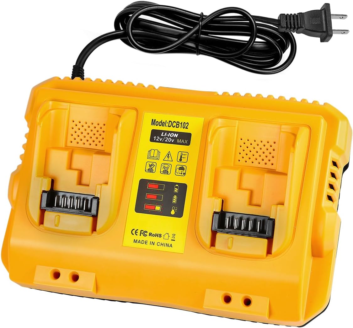 DCB102 20V MAX Battery Charger by COOMYXIN - Dual Port