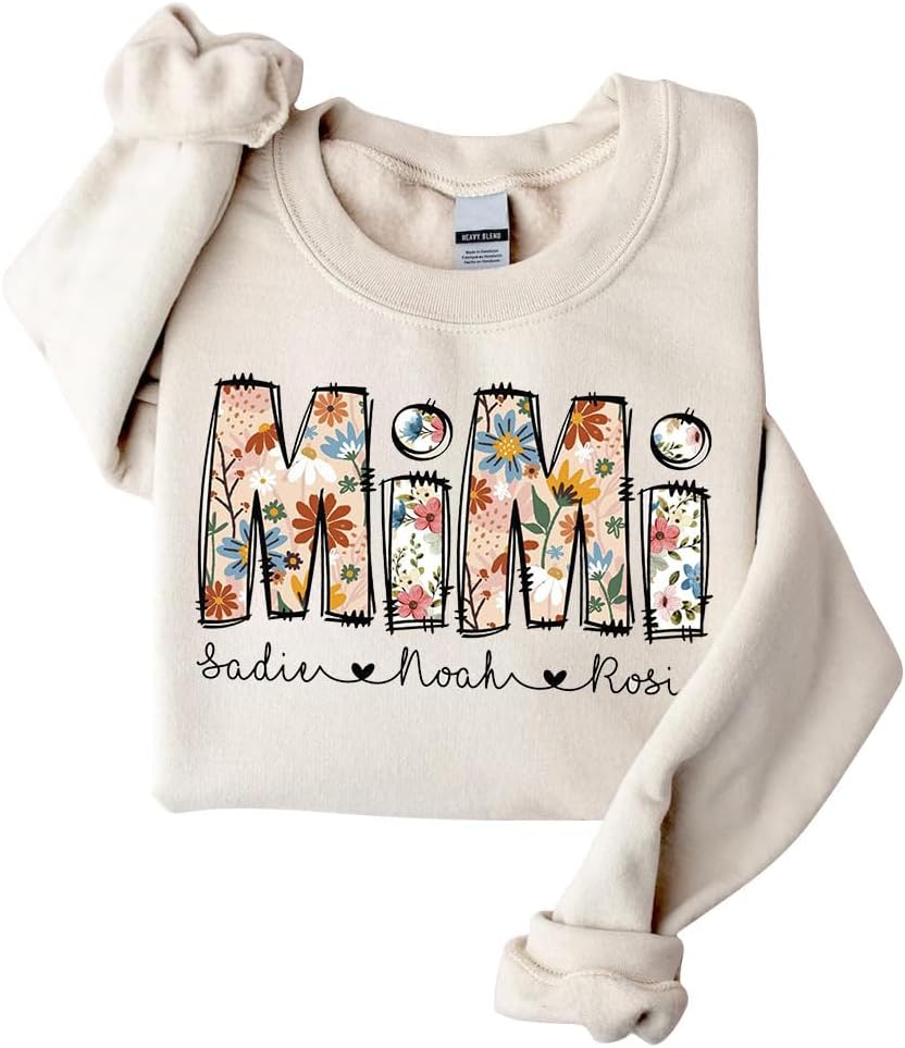 Customized Floral Applique Sweatshirt for Mimi