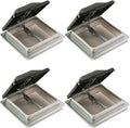 14 in White Cargo Universal Roof Vents with Smoke Lids - 4 Pack