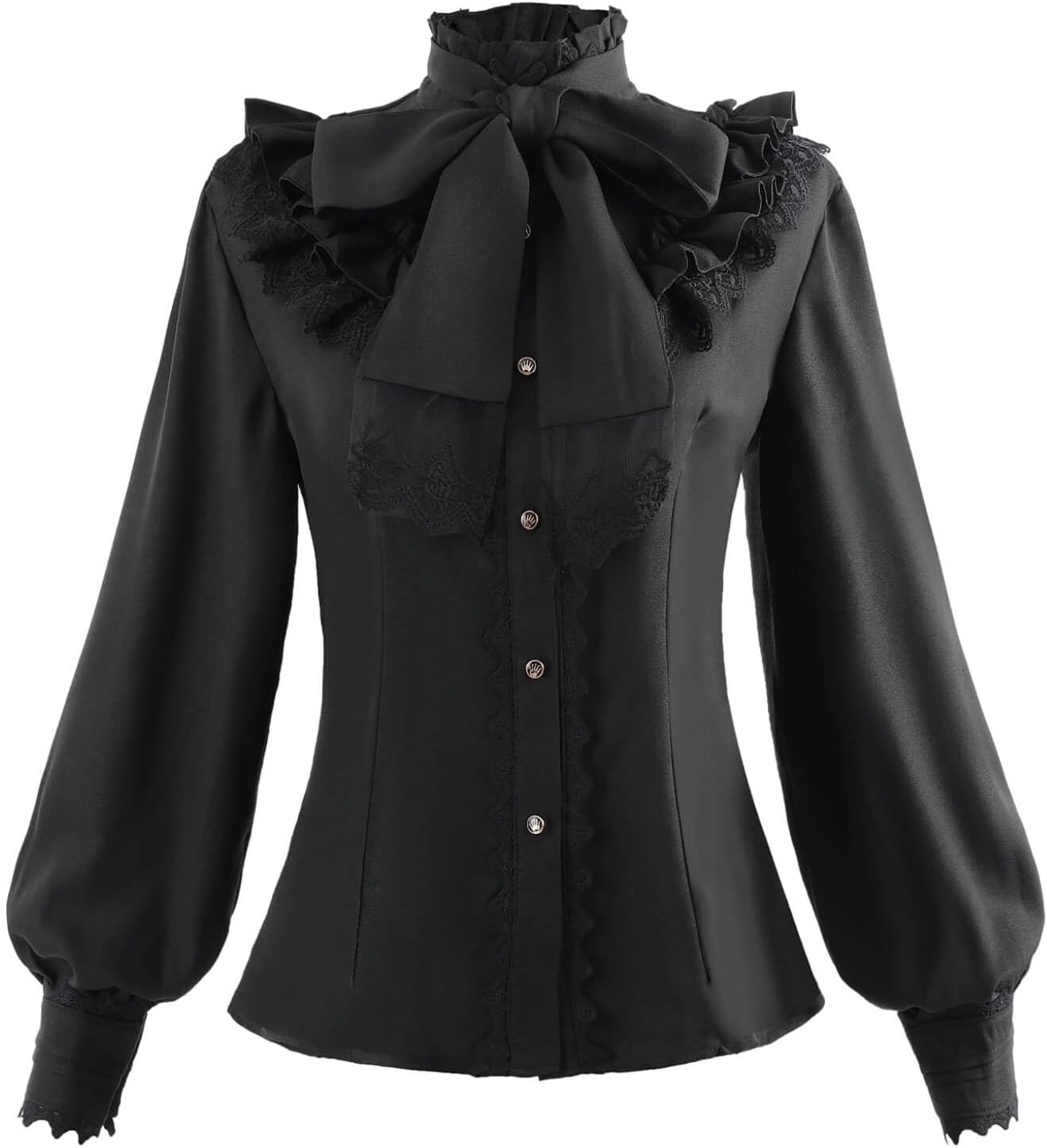 Nuoqi Victorian Blouse Womens Gothic Shirt for Vintage Style