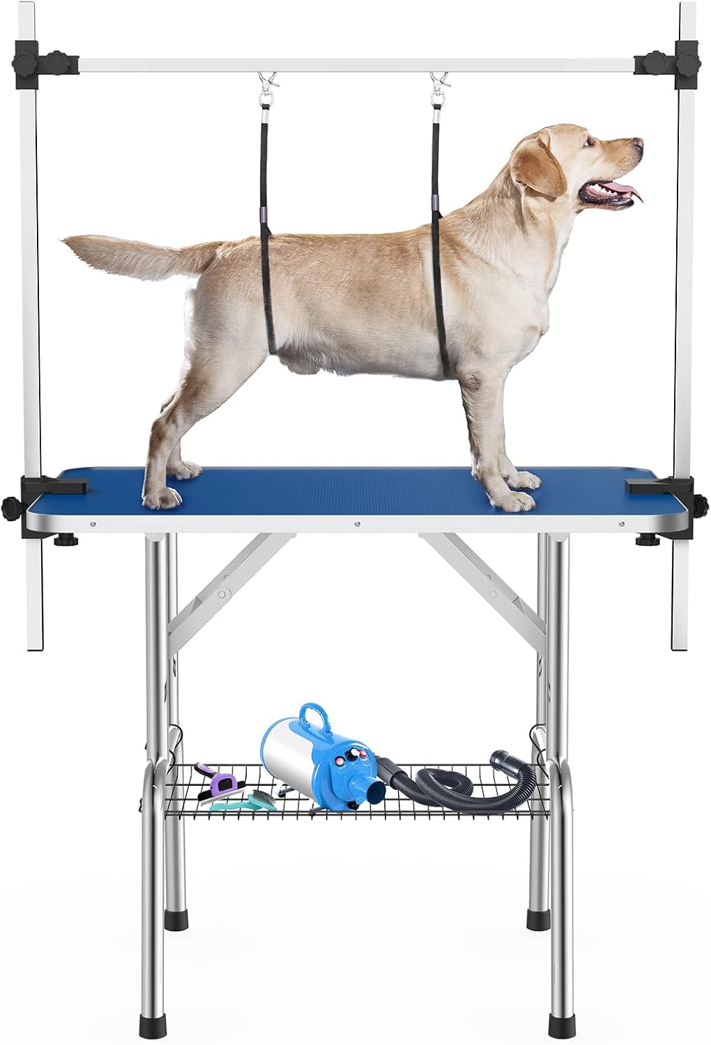 46 Inch Pet Grooming Table for Large Dogs with Adjustable Height