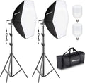 UBeesize Softbox Photography Lighting Kit 30x30 in - Portable Studio