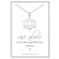 Sterling Silver Lotus Flower Necklace for Women - Inspirational