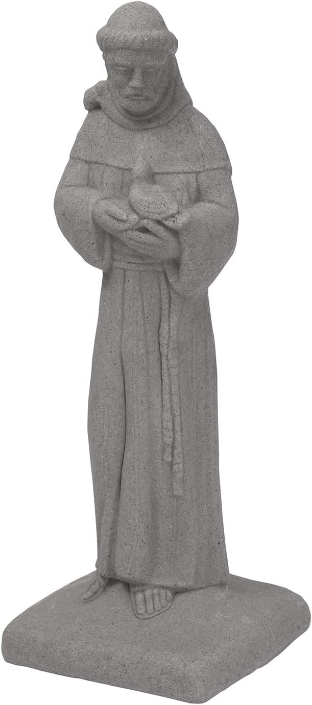 St. Francis Statue with Natural Granite Appearance for Home Decor